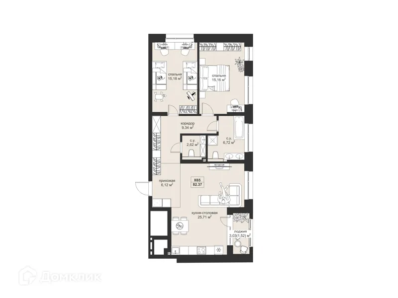 Фото квартиры в ЖК Резиденция МОН на Чернышевского