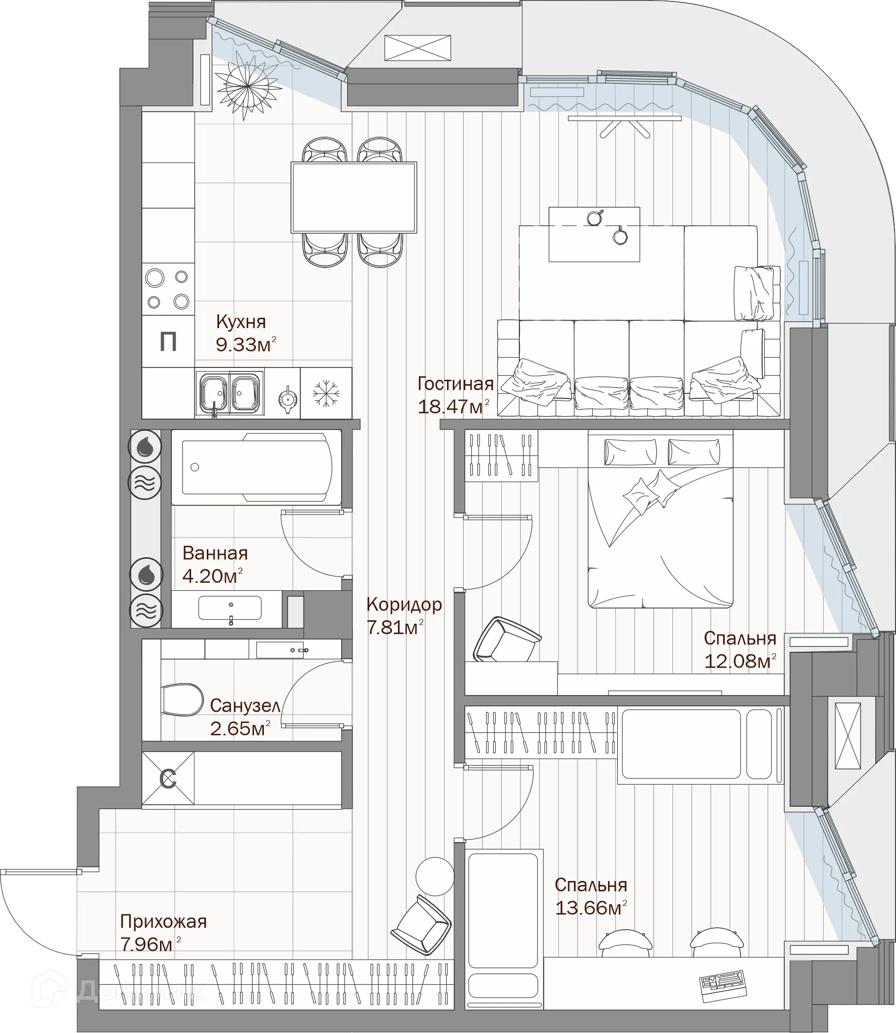 Фото квартиры в ЖК Клубный дом Шаляпина XV