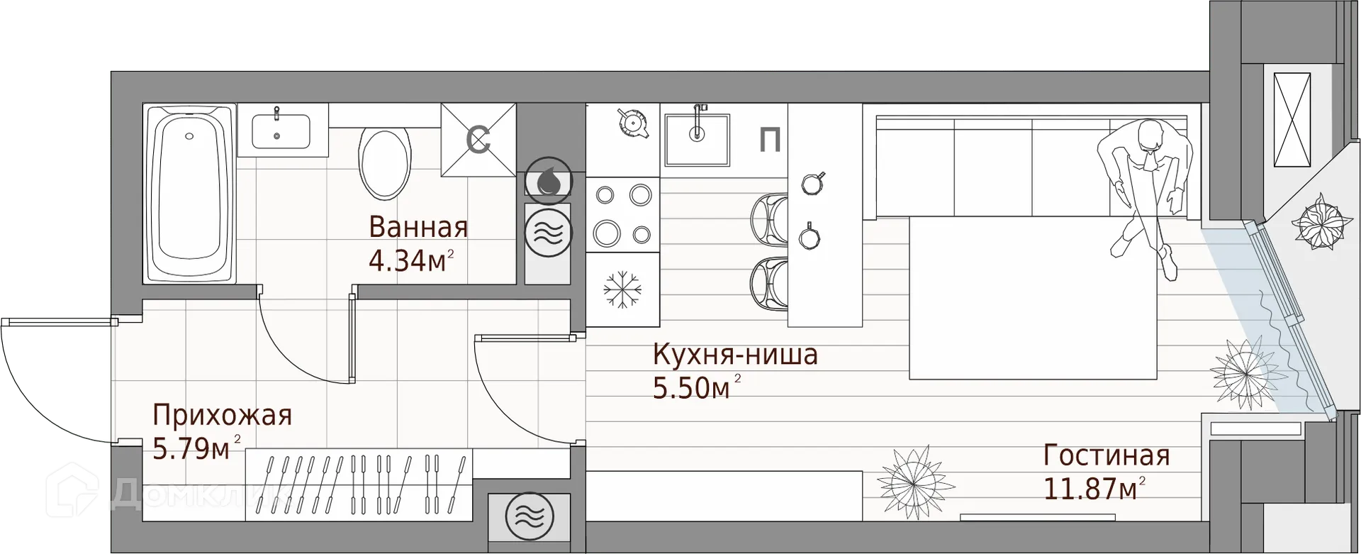 Фото квартиры в ЖК Клубный дом Шаляпина XV