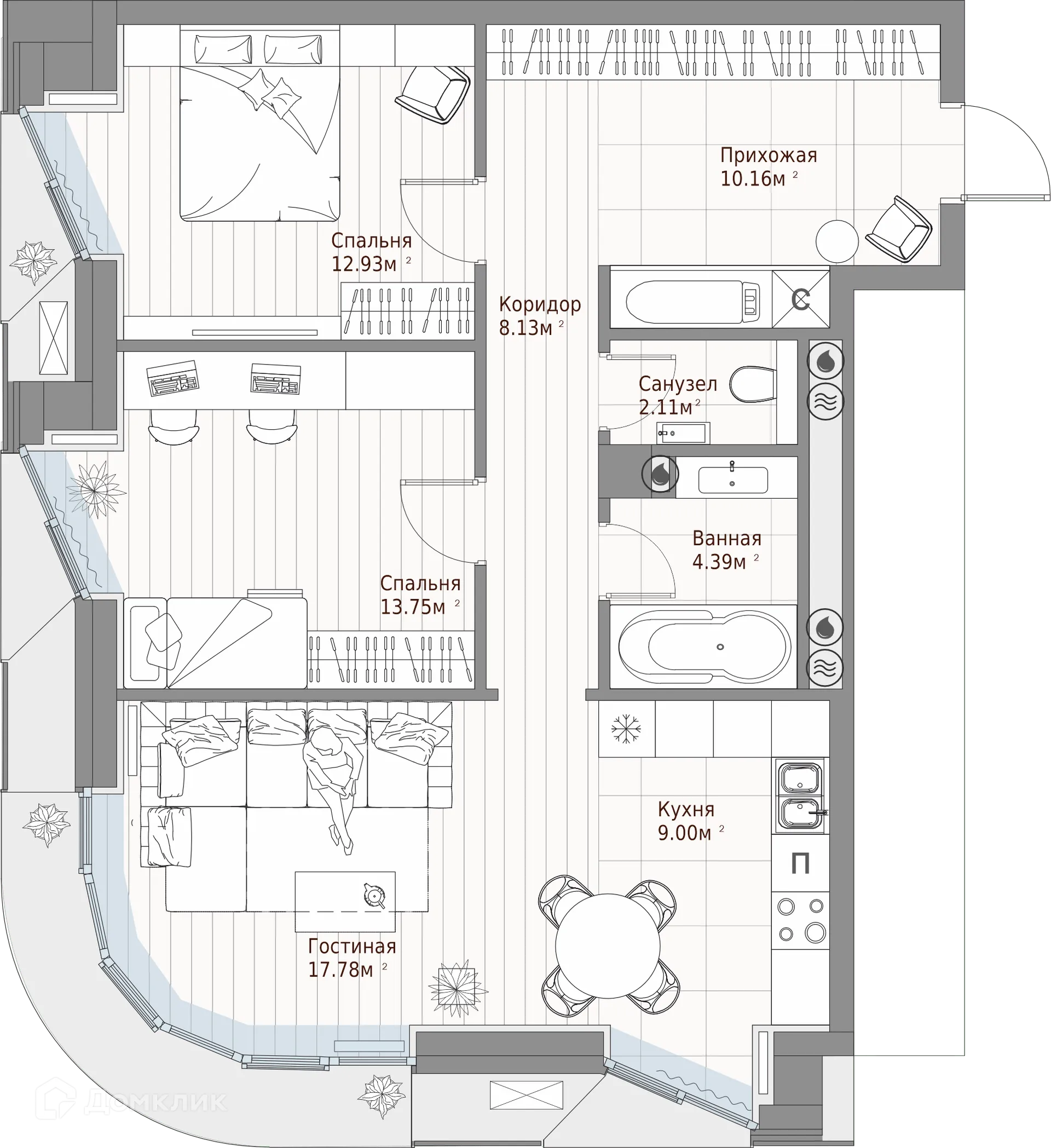 Фото квартиры в ЖК Клубный дом Шаляпина XV
