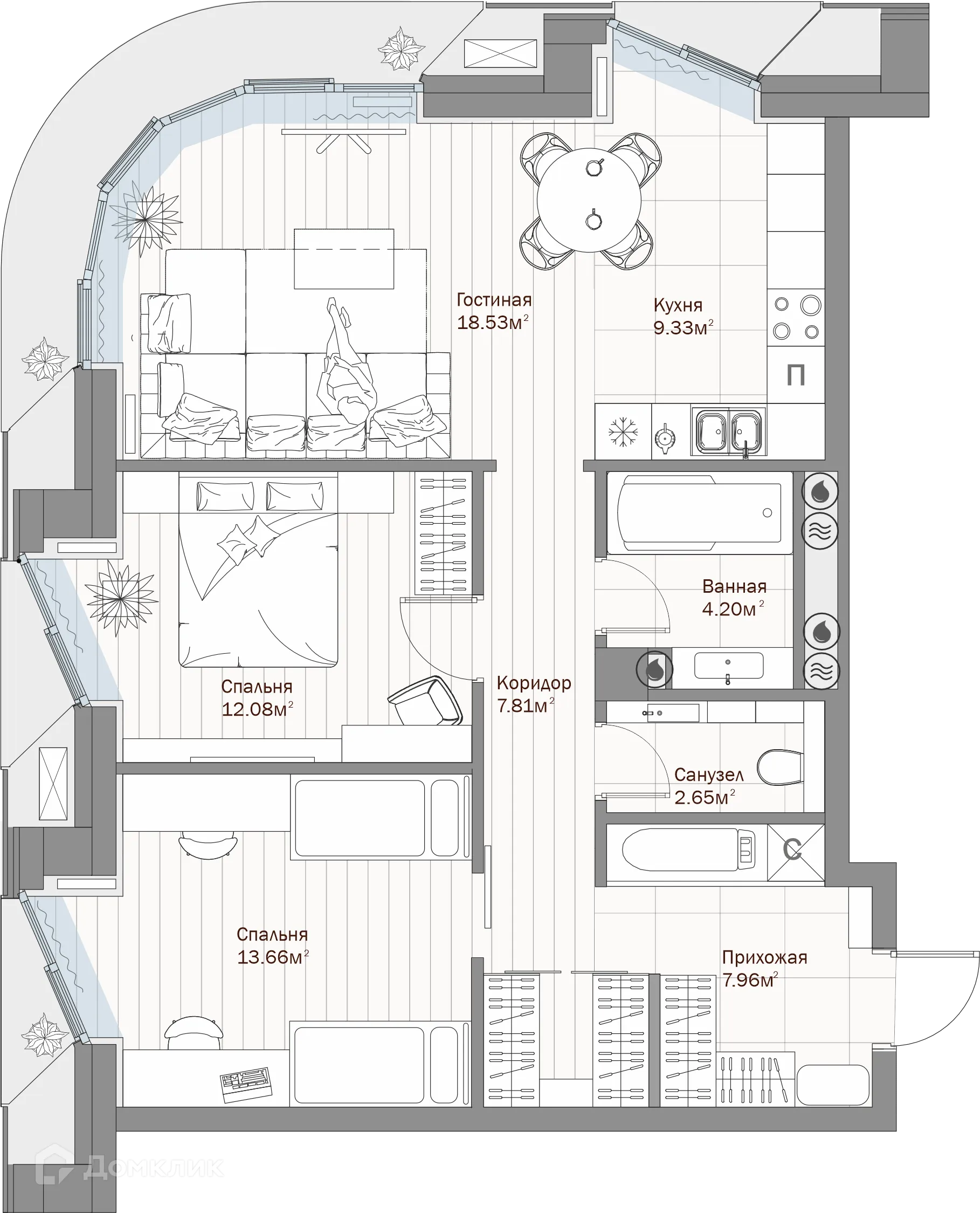 Фото квартиры в ЖК Клубный дом Шаляпина XV
