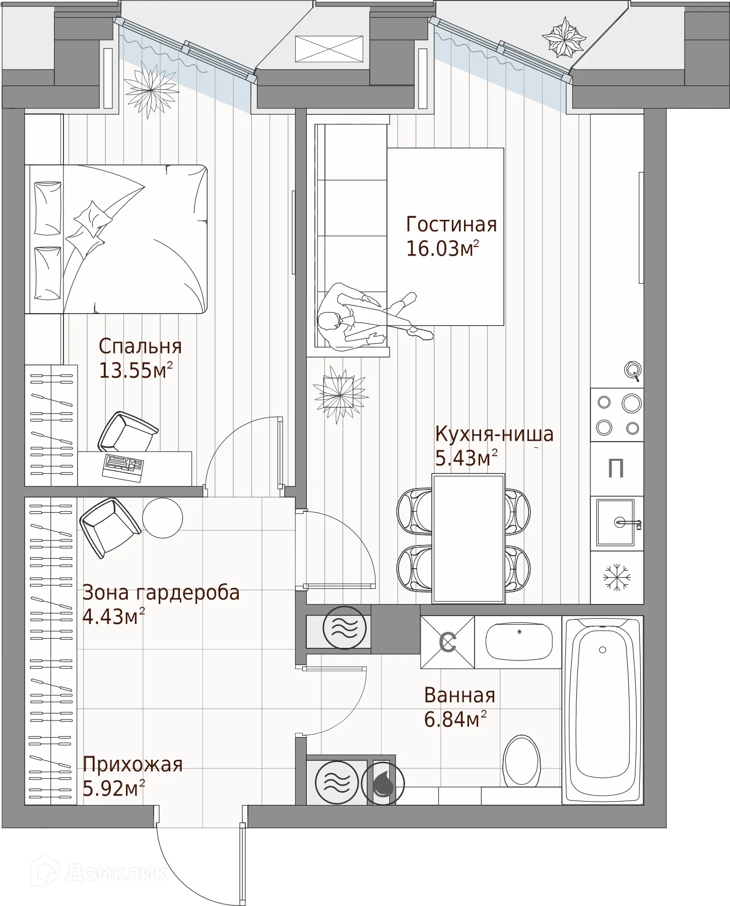 Фото квартиры в ЖК Клубный дом Шаляпина XV