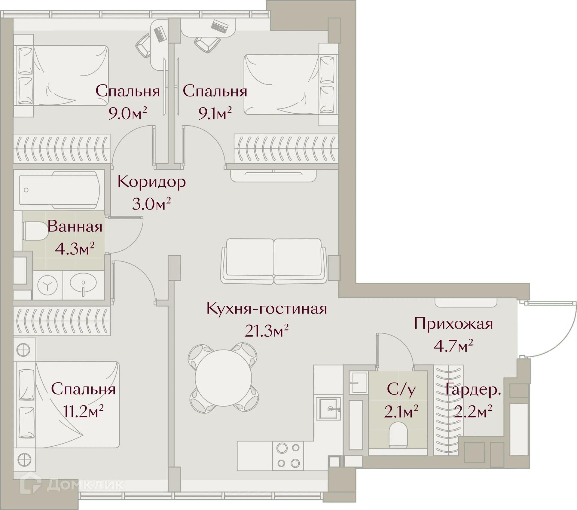 Фото квартиры в ЖК ЗАРЯ