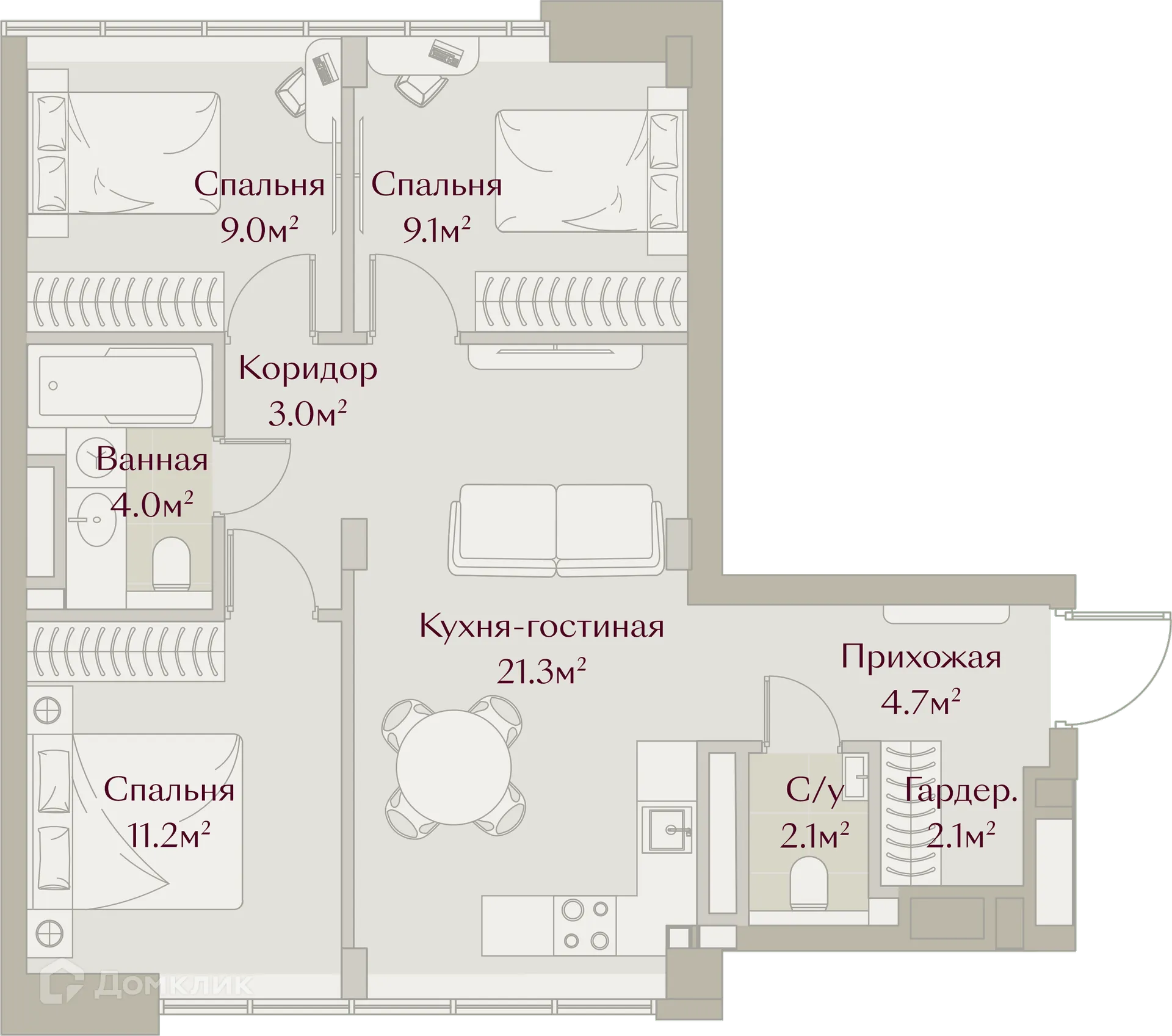 Фото квартиры в ЖК ЗАРЯ