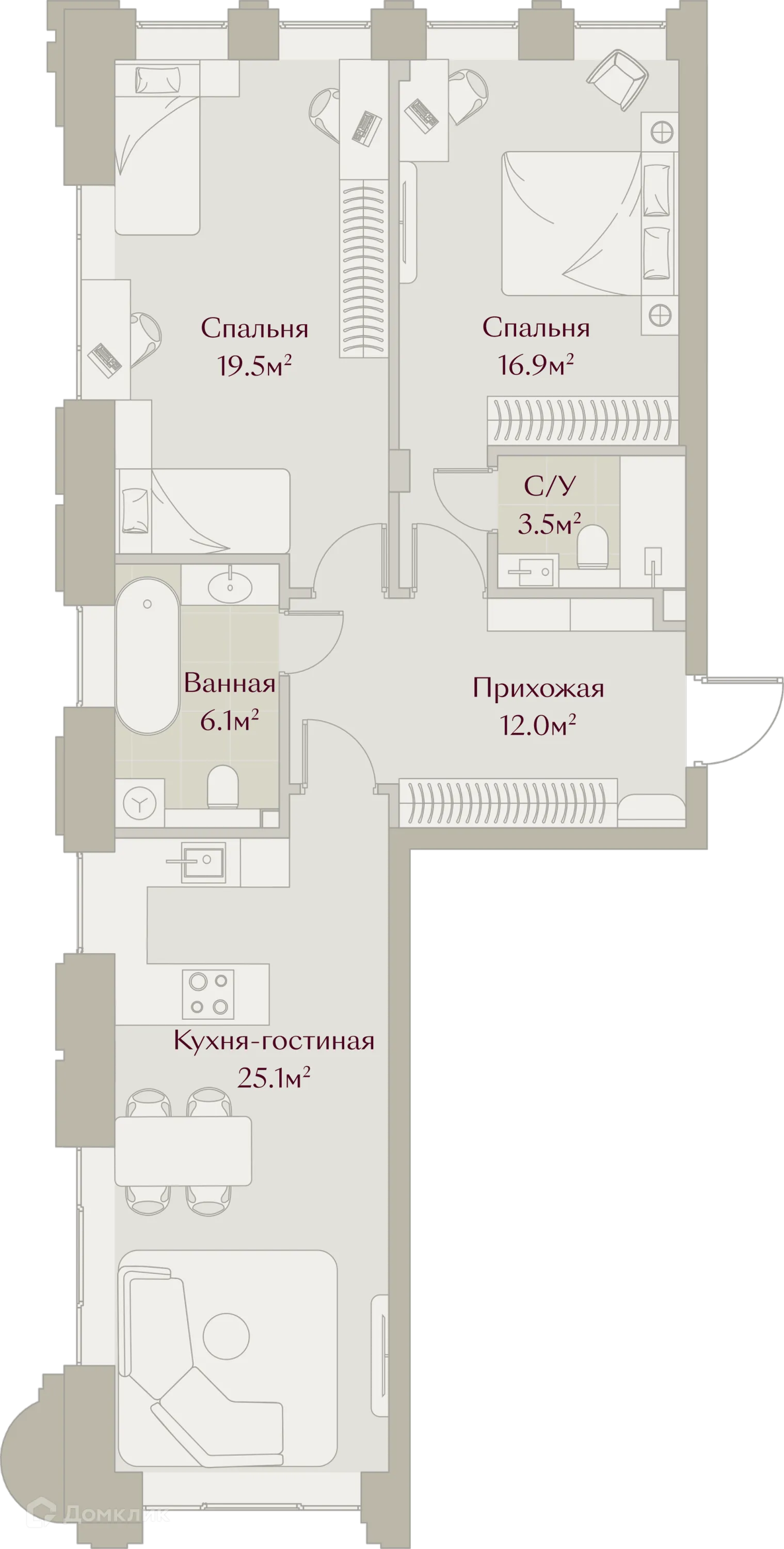 Фото квартиры в ЖК ЗАРЯ