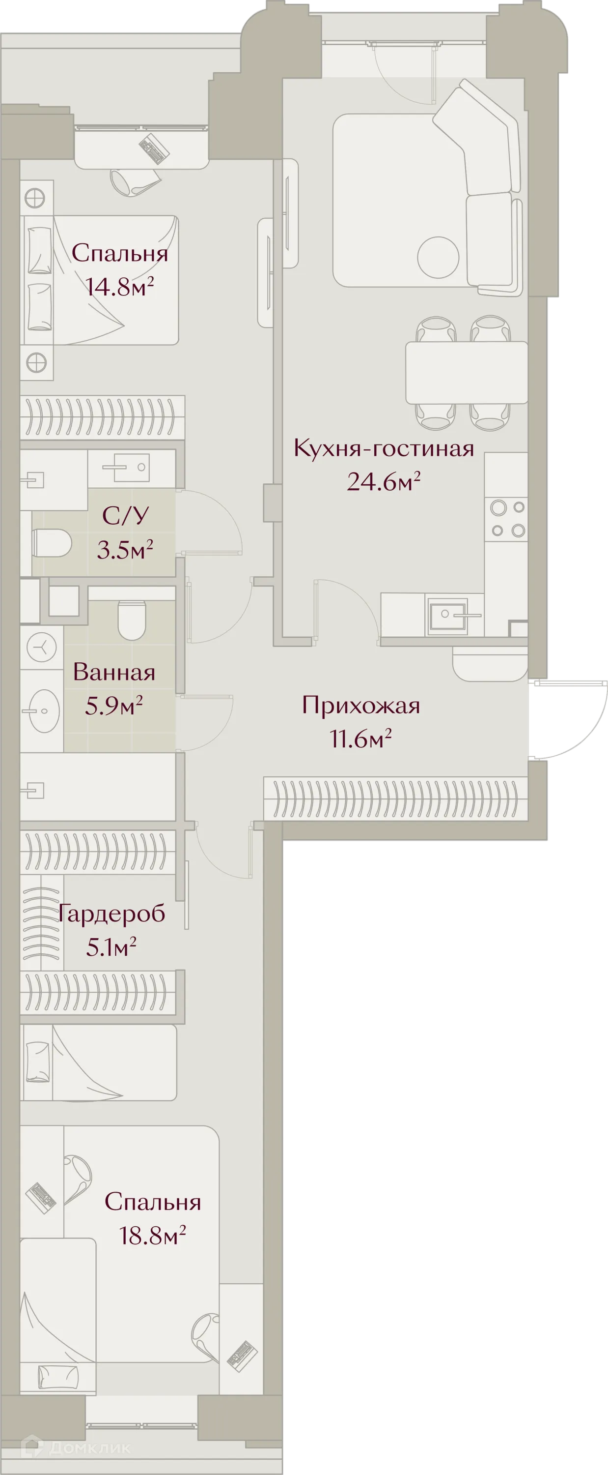 Фото квартиры в ЖК ЗАРЯ