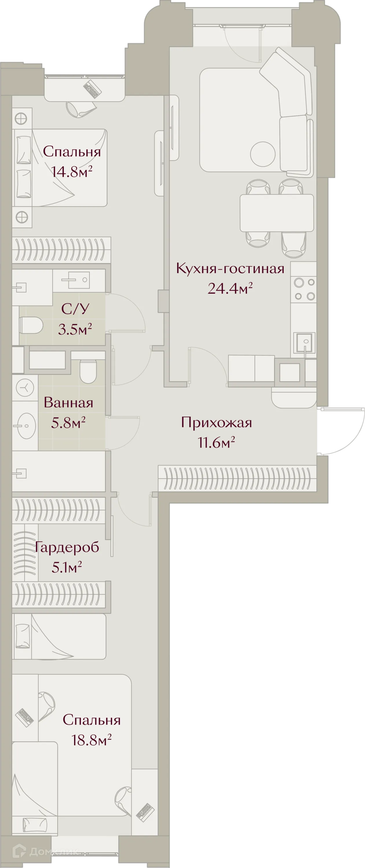 Фото квартиры в ЖК ЗАРЯ