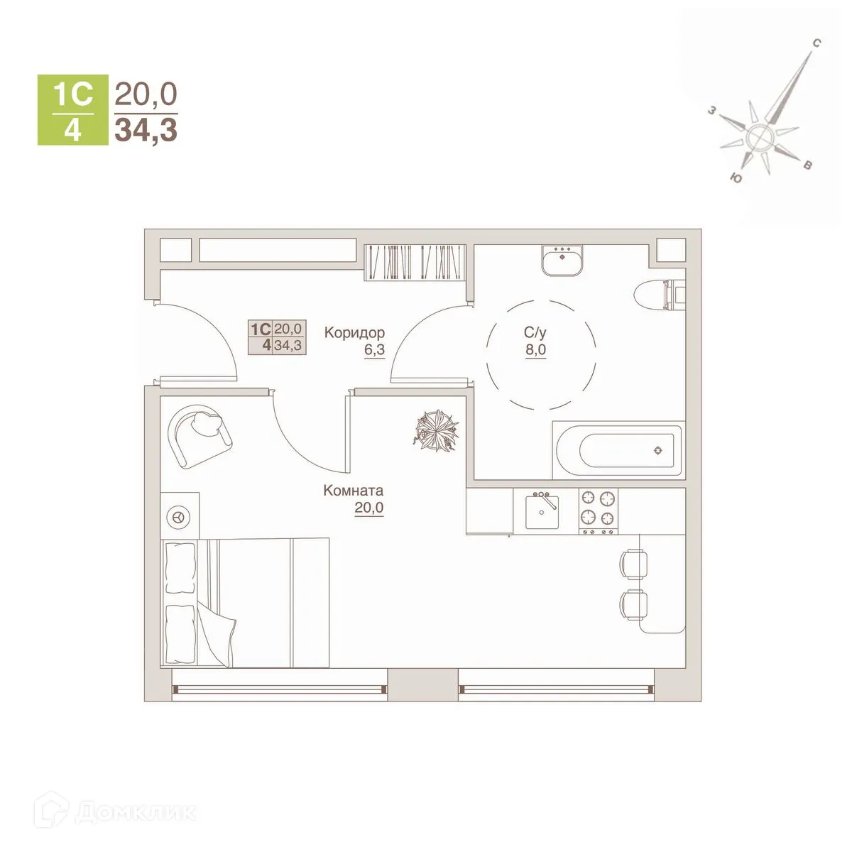 Фото квартиры в ЖК Апарт-комплекс ВЛЮБЕРЦЫ