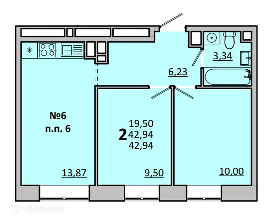 Фото квартиры в ЖК Каштановая Роща