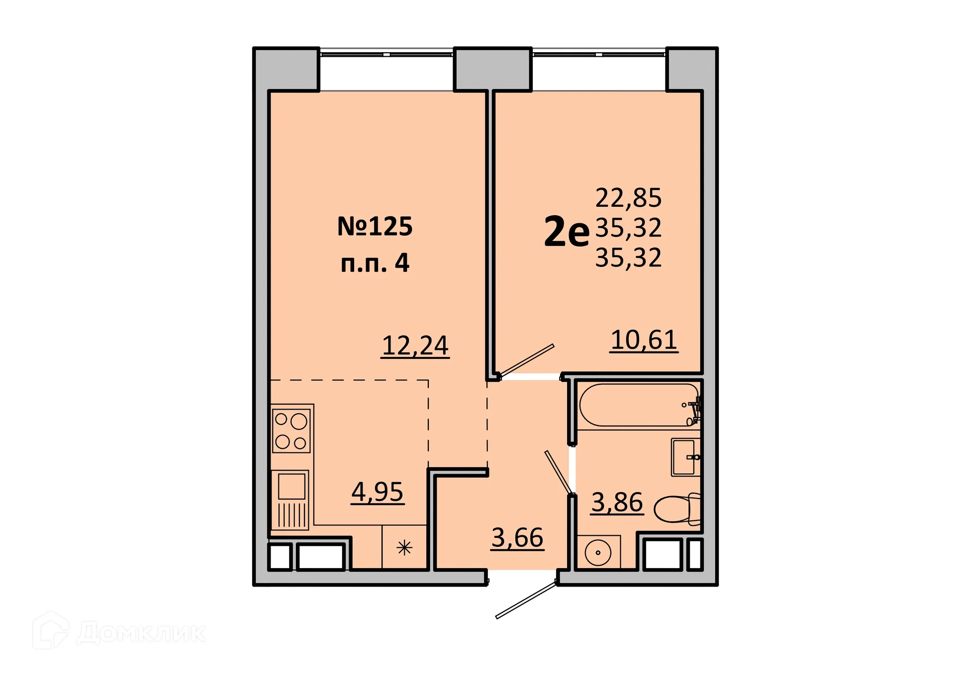 Фото квартиры в ЖК Каштановая Роща
