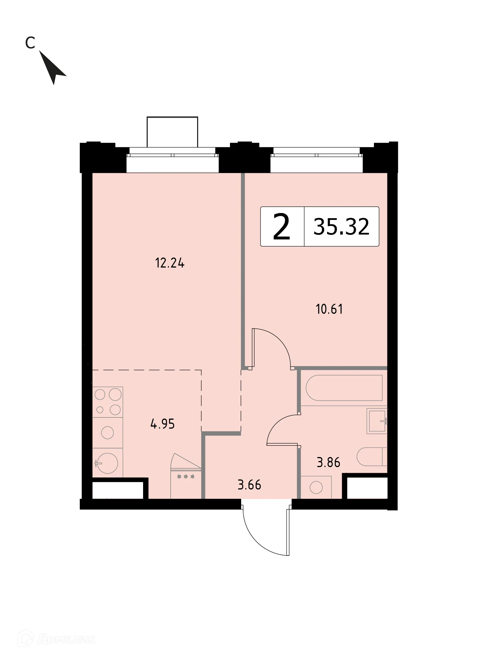 Фото квартиры в ЖК Каштановая Роща