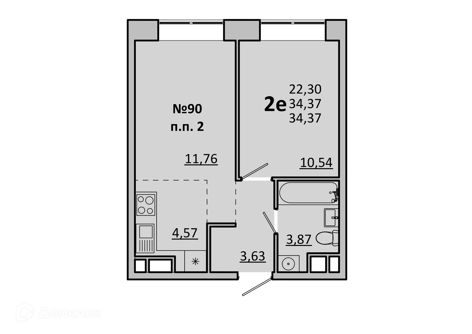 Фото квартиры в ЖК Каштановая Роща