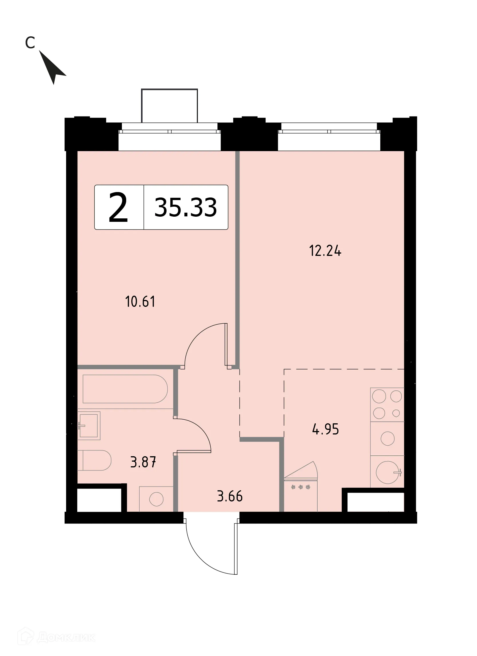 Фото квартиры в ЖК Каштановая Роща
