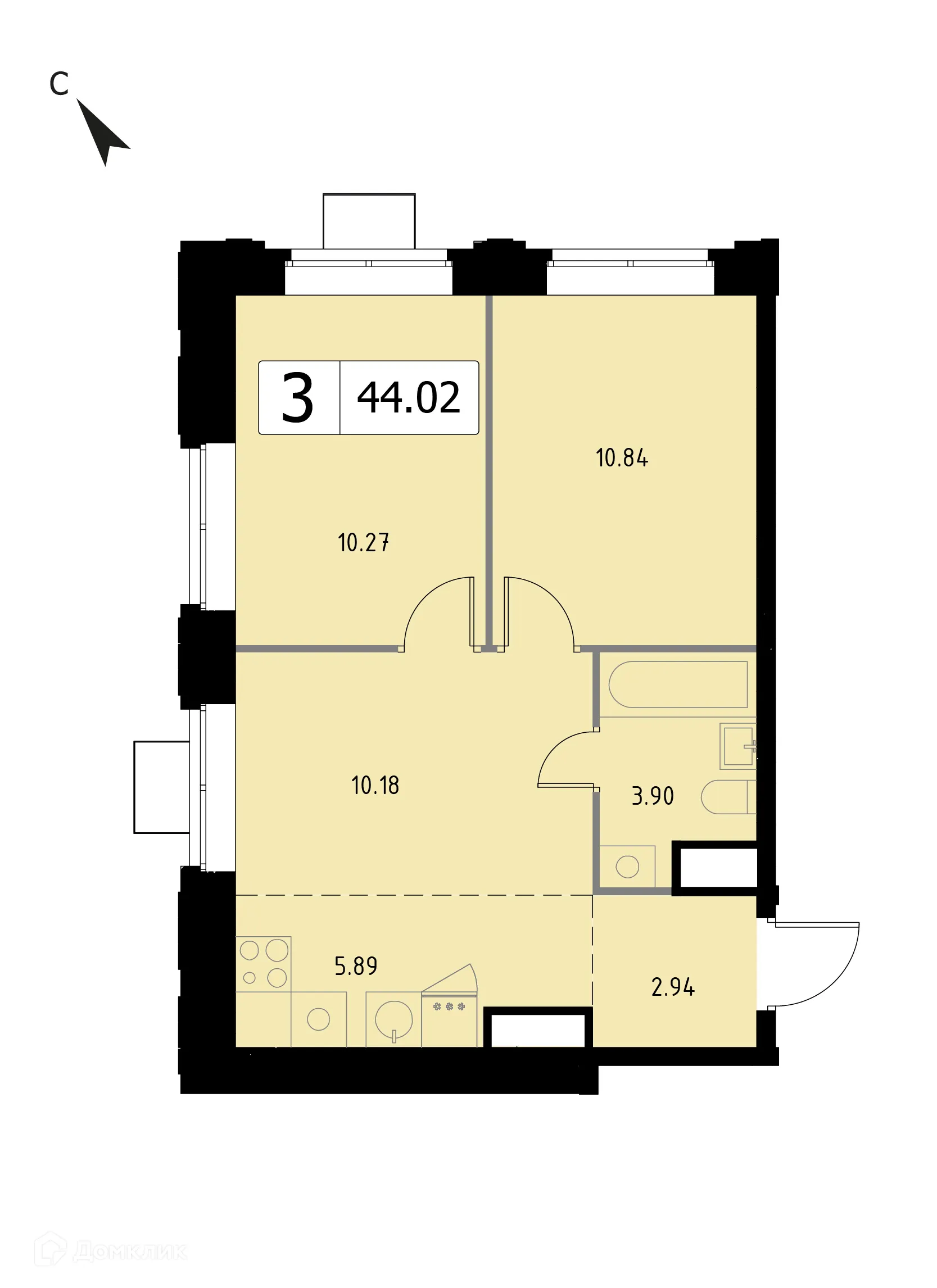 Фото квартиры в ЖК Каштановая Роща