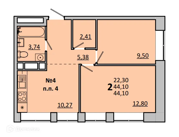 Фото квартиры в ЖК Каштановая Роща