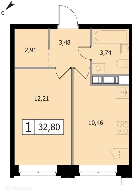 Фото квартиры в ЖК Каштановая Роща