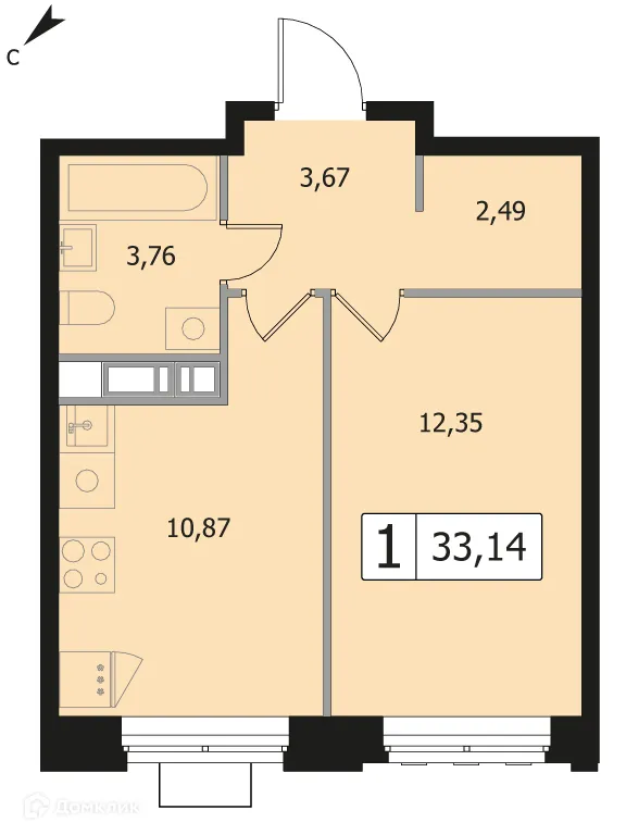 Фото квартиры в ЖК Каштановая Роща