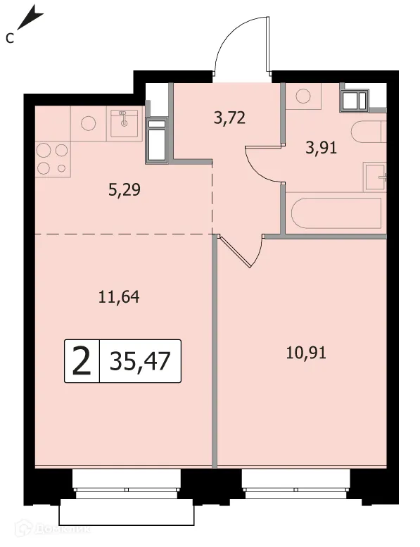 Фото квартиры в ЖК Каштановая Роща