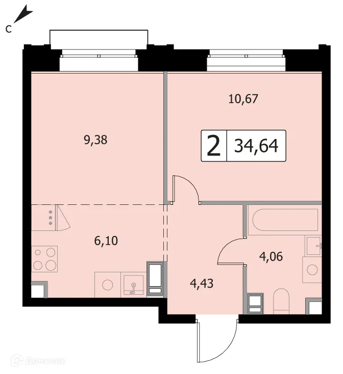 Фото квартиры в ЖК Каштановая Роща