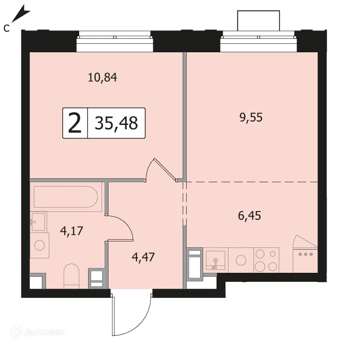 Фото квартиры в ЖК Каштановая Роща