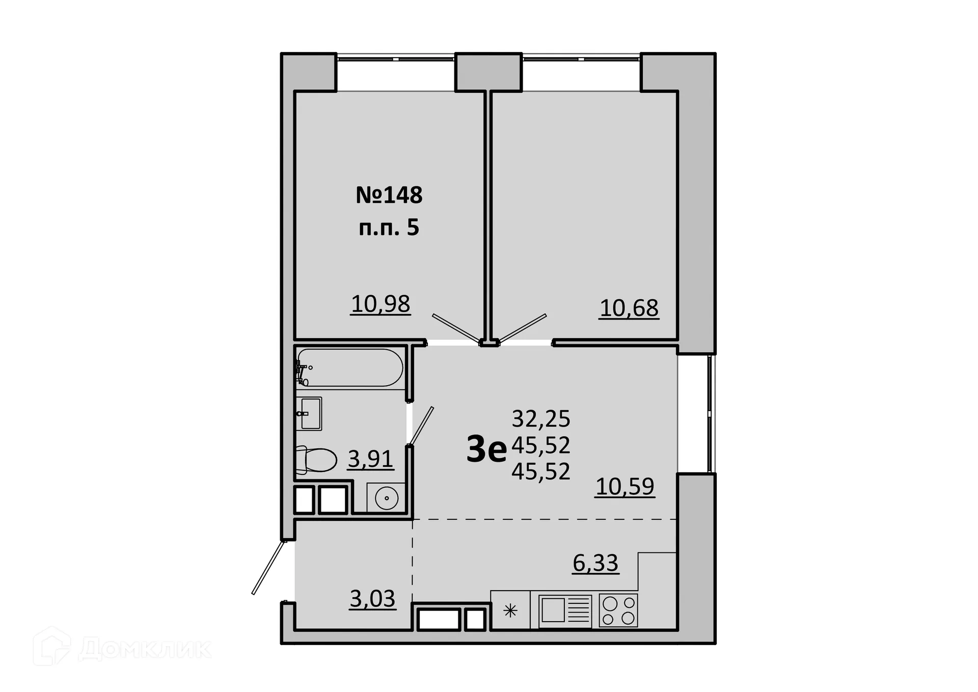 Фото квартиры в ЖК Каштановая Роща