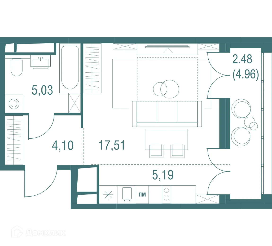 Фото квартиры в ЖК "Одинбург"