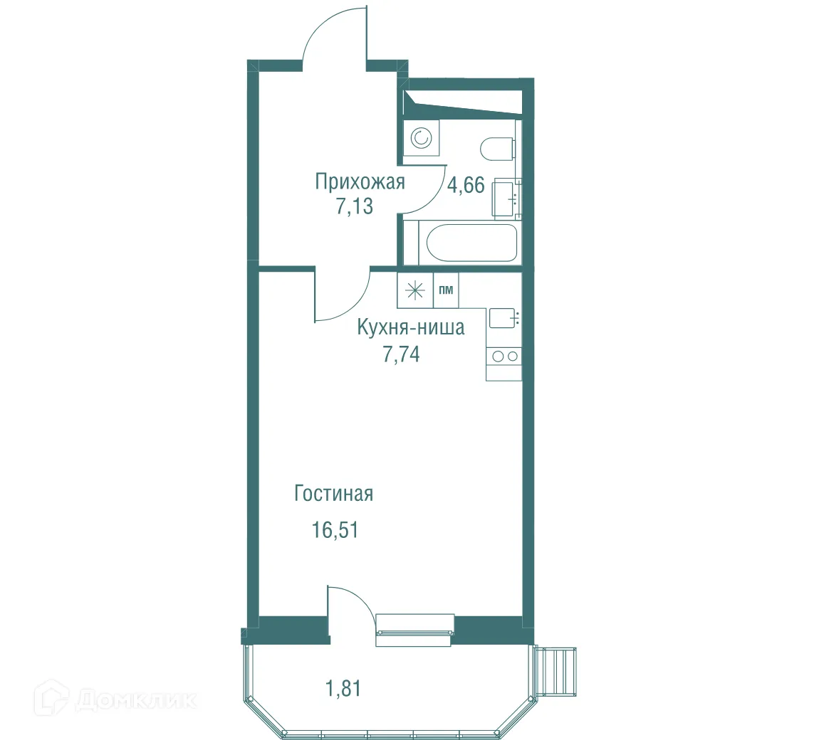 Фото квартиры в ЖК "Одинбург"