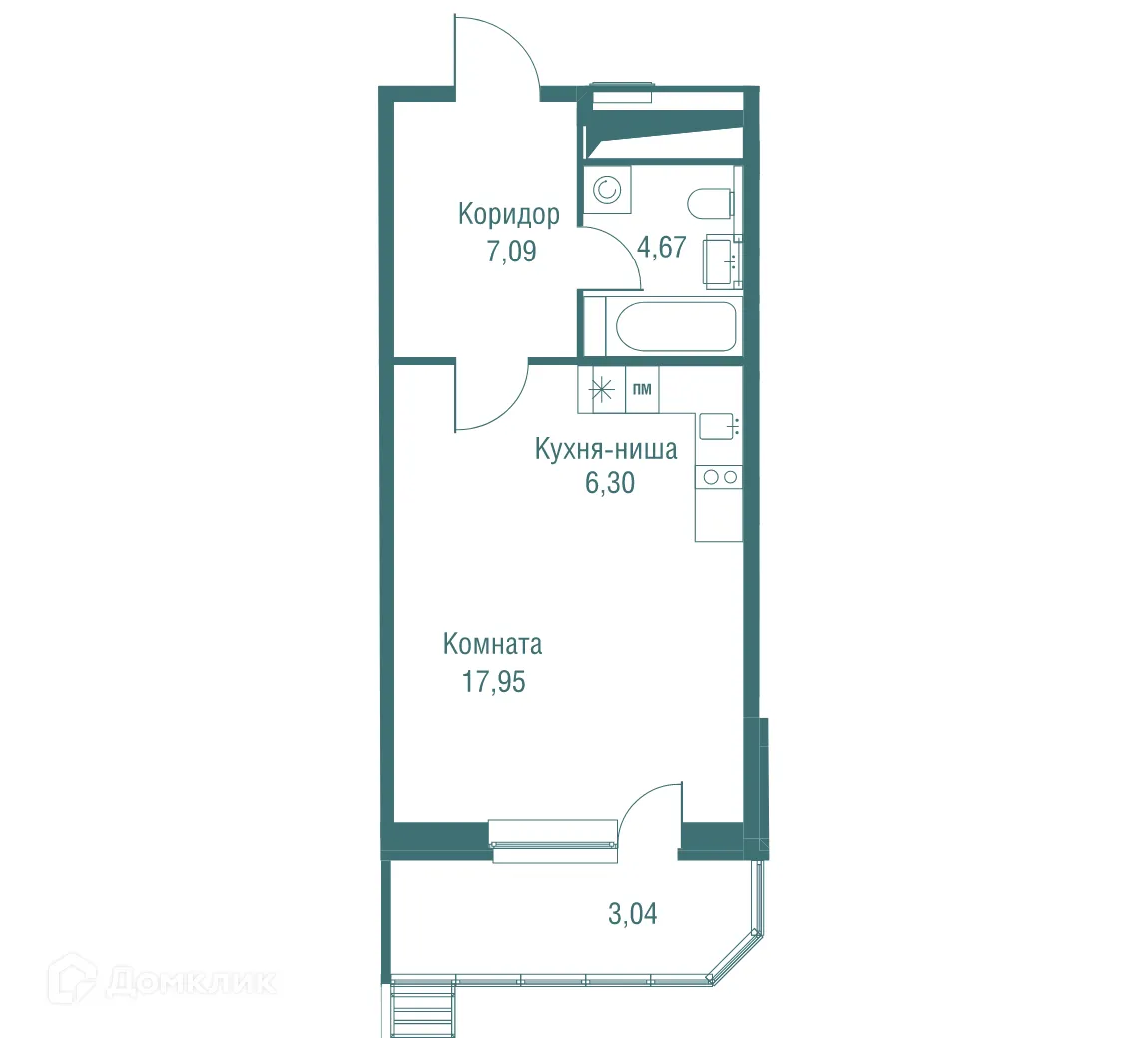 Фото квартиры в ЖК "Одинбург"