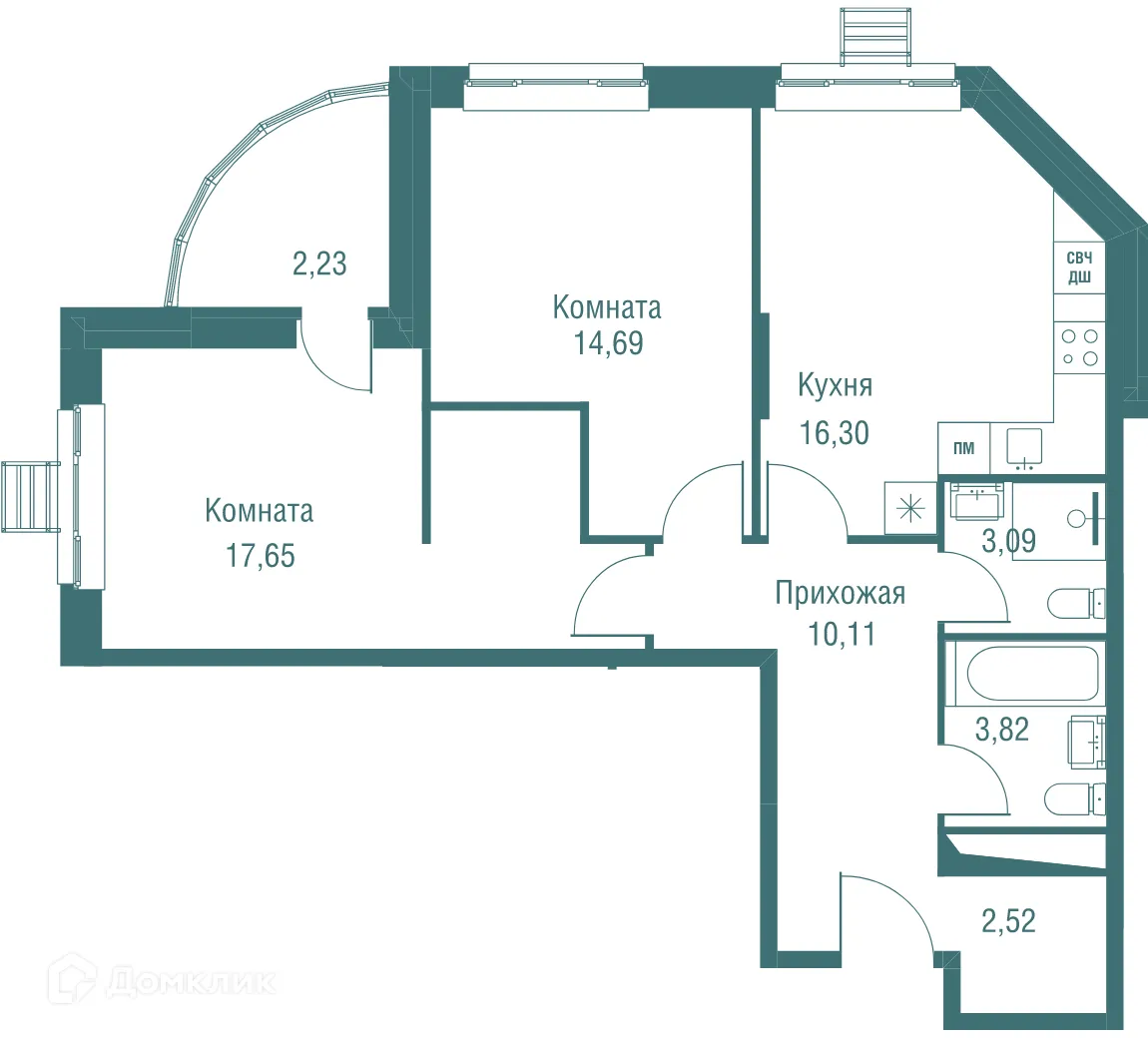 Фото квартиры в ЖК "Одинбург"