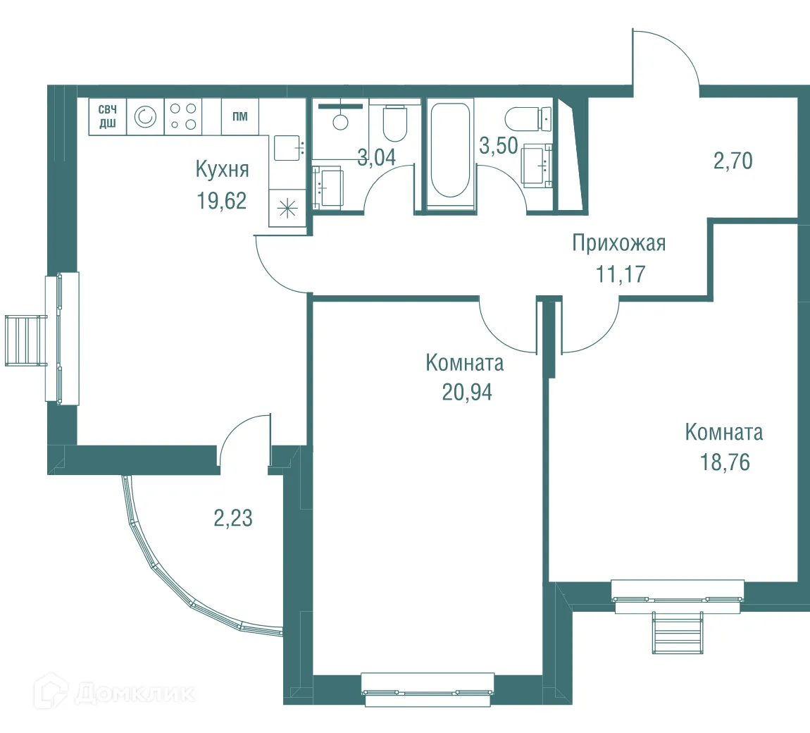 Фото квартиры в ЖК "Одинбург"