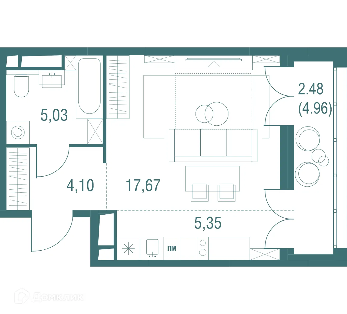 Фото квартиры в ЖК "Одинбург"