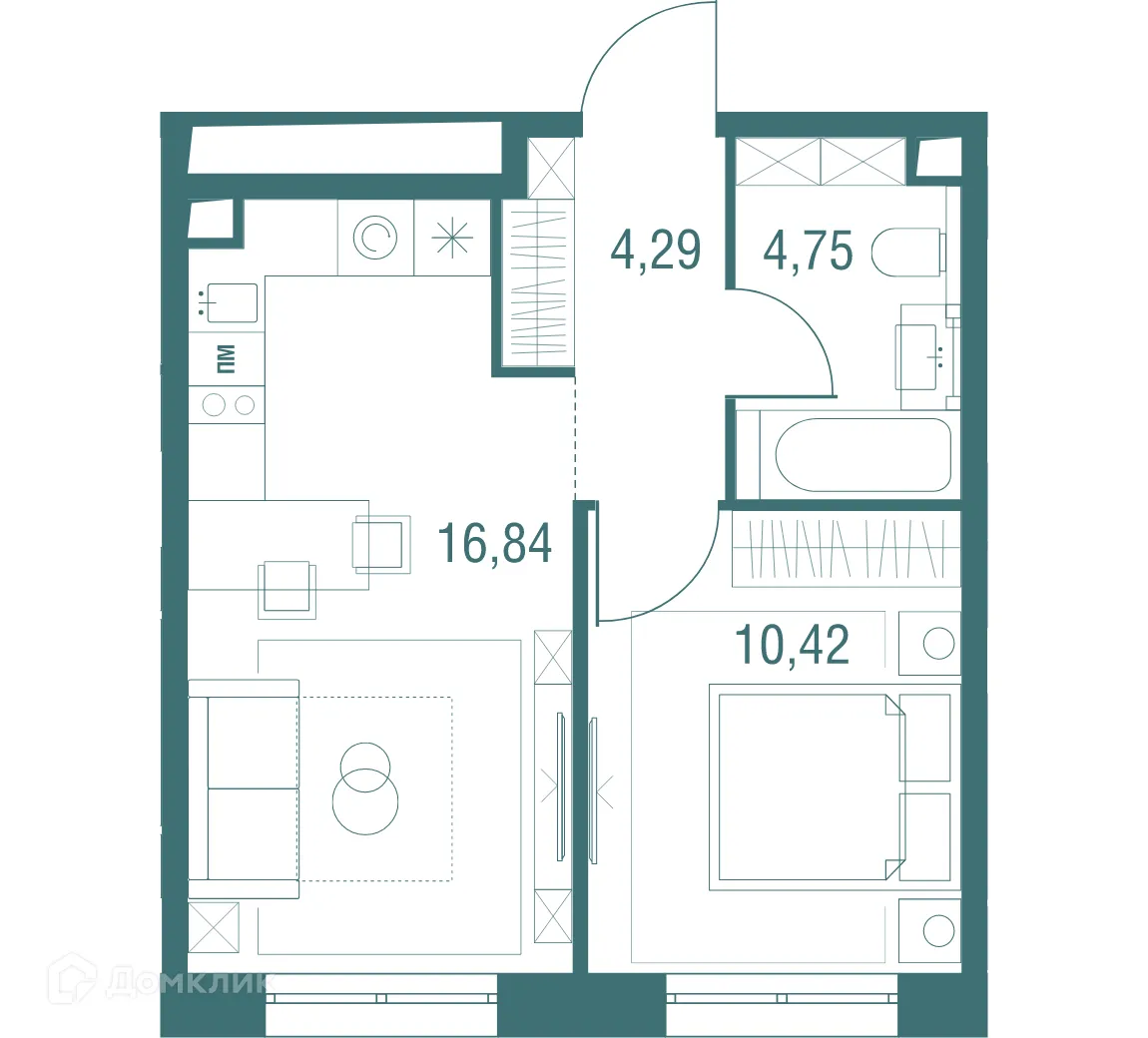 Фото квартиры в ЖК "Одинбург"