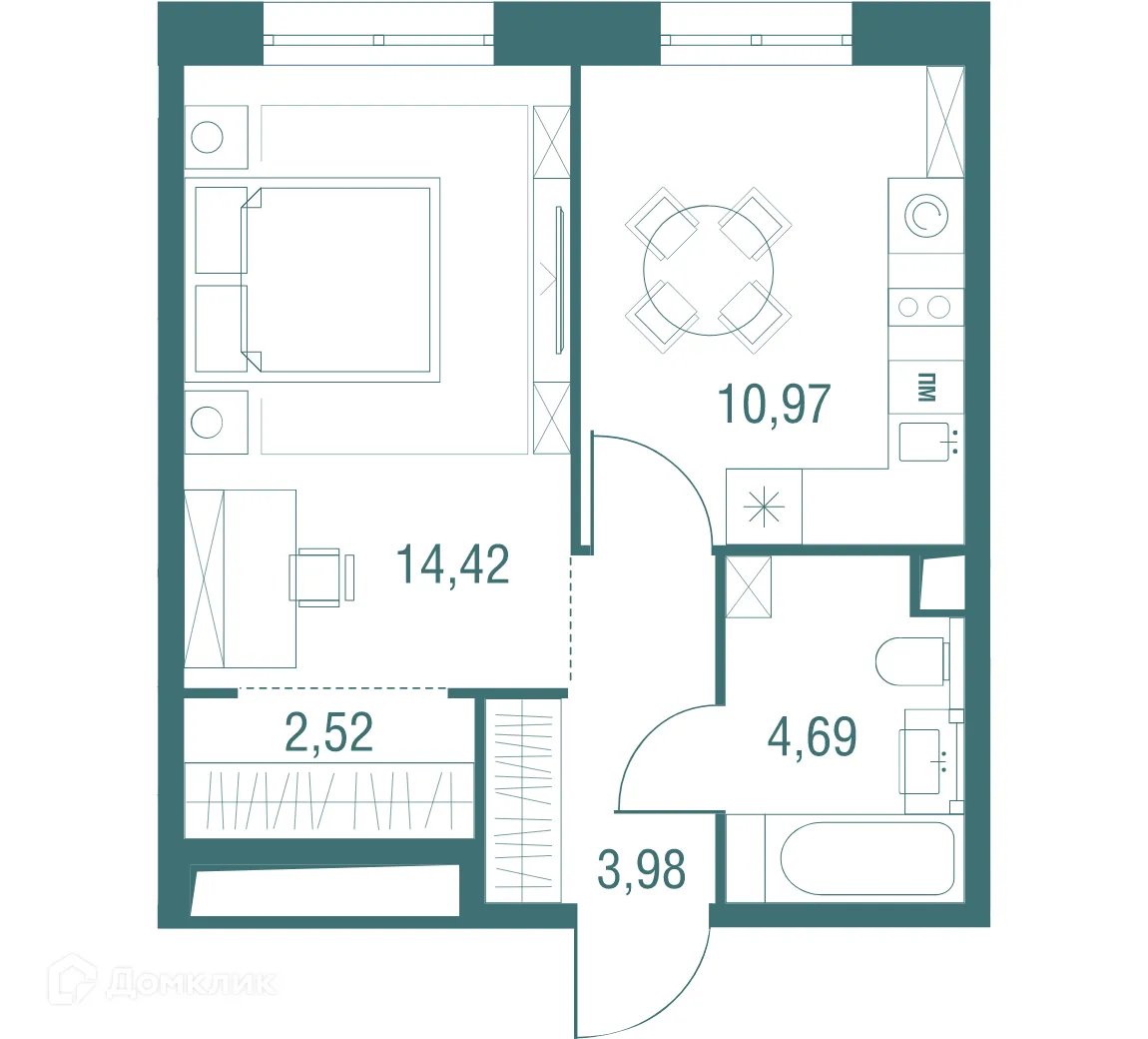 Фото квартиры в ЖК "Одинбург"
