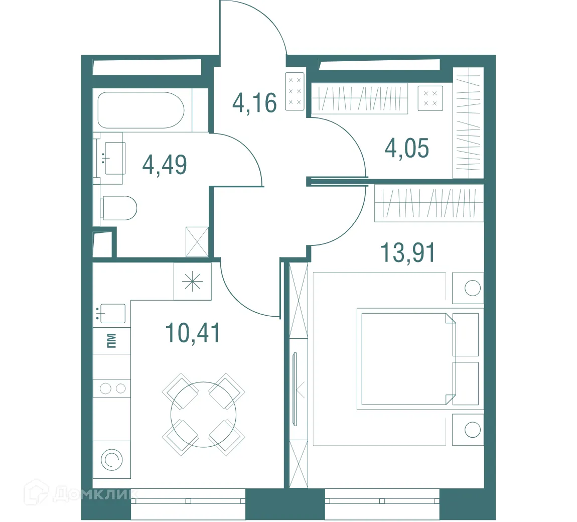 Фото квартиры в ЖК "Одинбург"