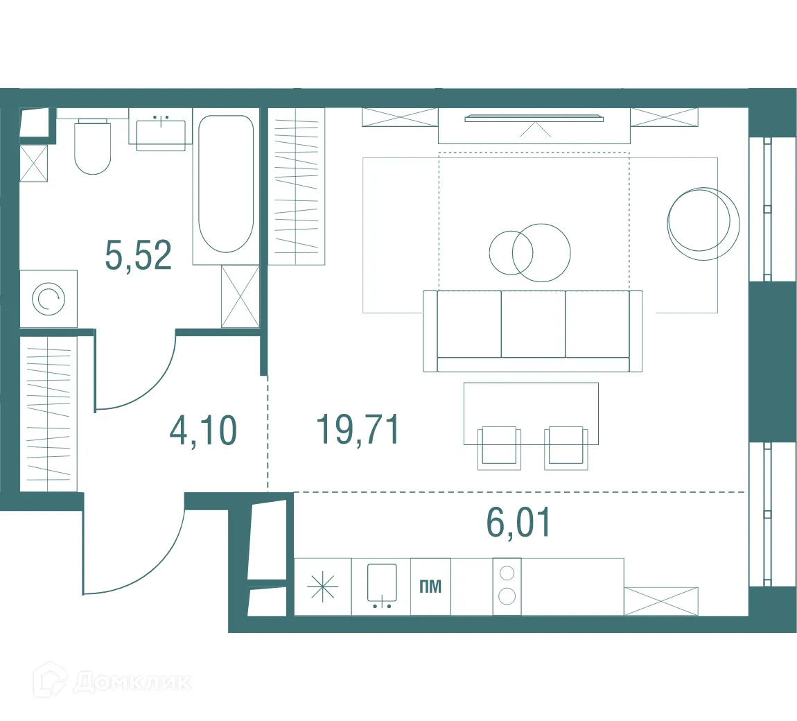 Фото квартиры в ЖК "Одинбург"