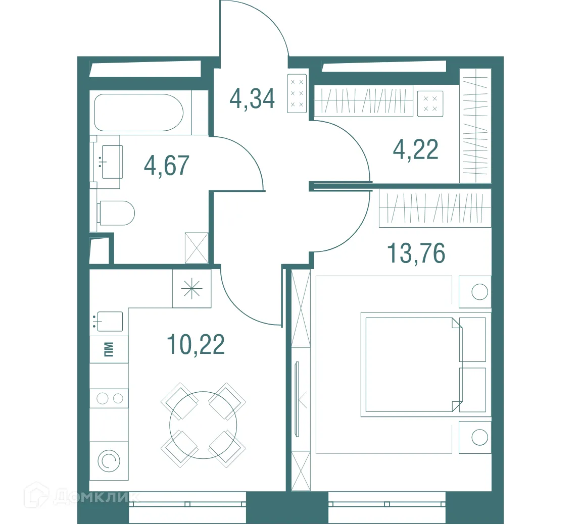 Фото квартиры в ЖК "Одинбург"