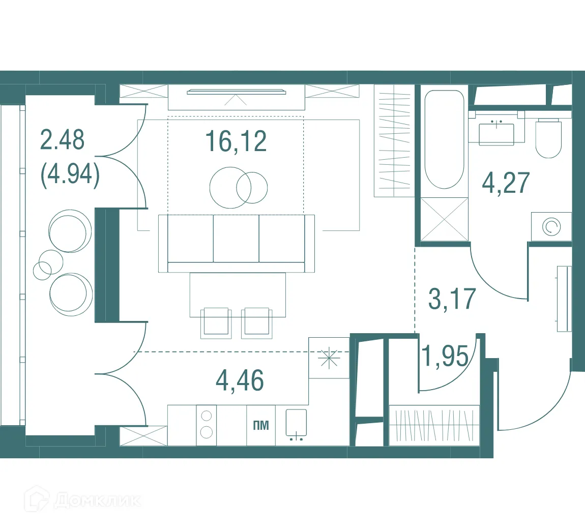Фото квартиры в ЖК "Одинбург"