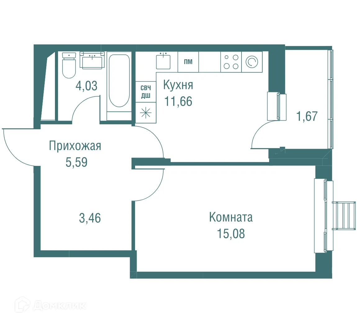 Фото квартиры в ЖК "Одинбург"