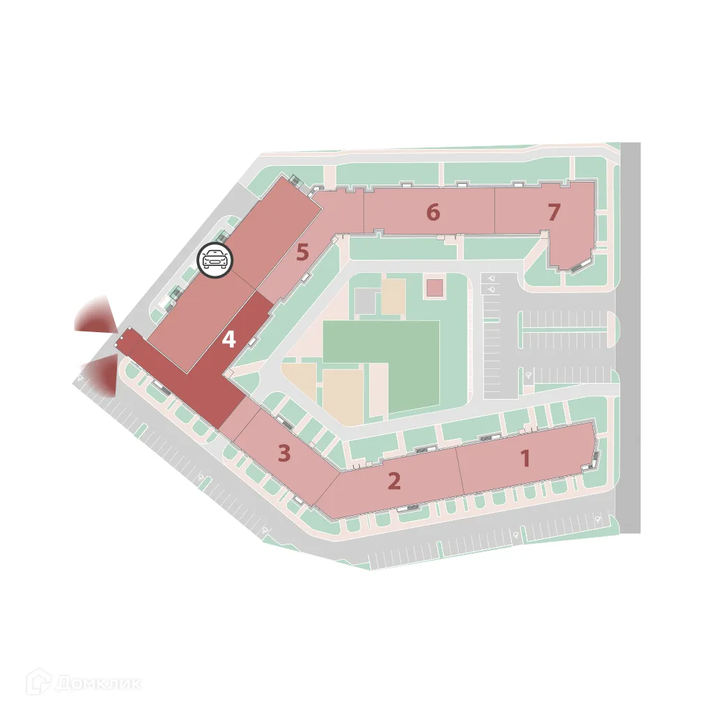 Планировка 1-комнатной квартиры 35.4 м² в ЖК "Полис ЛАВрики", г. Мурино — фото 3