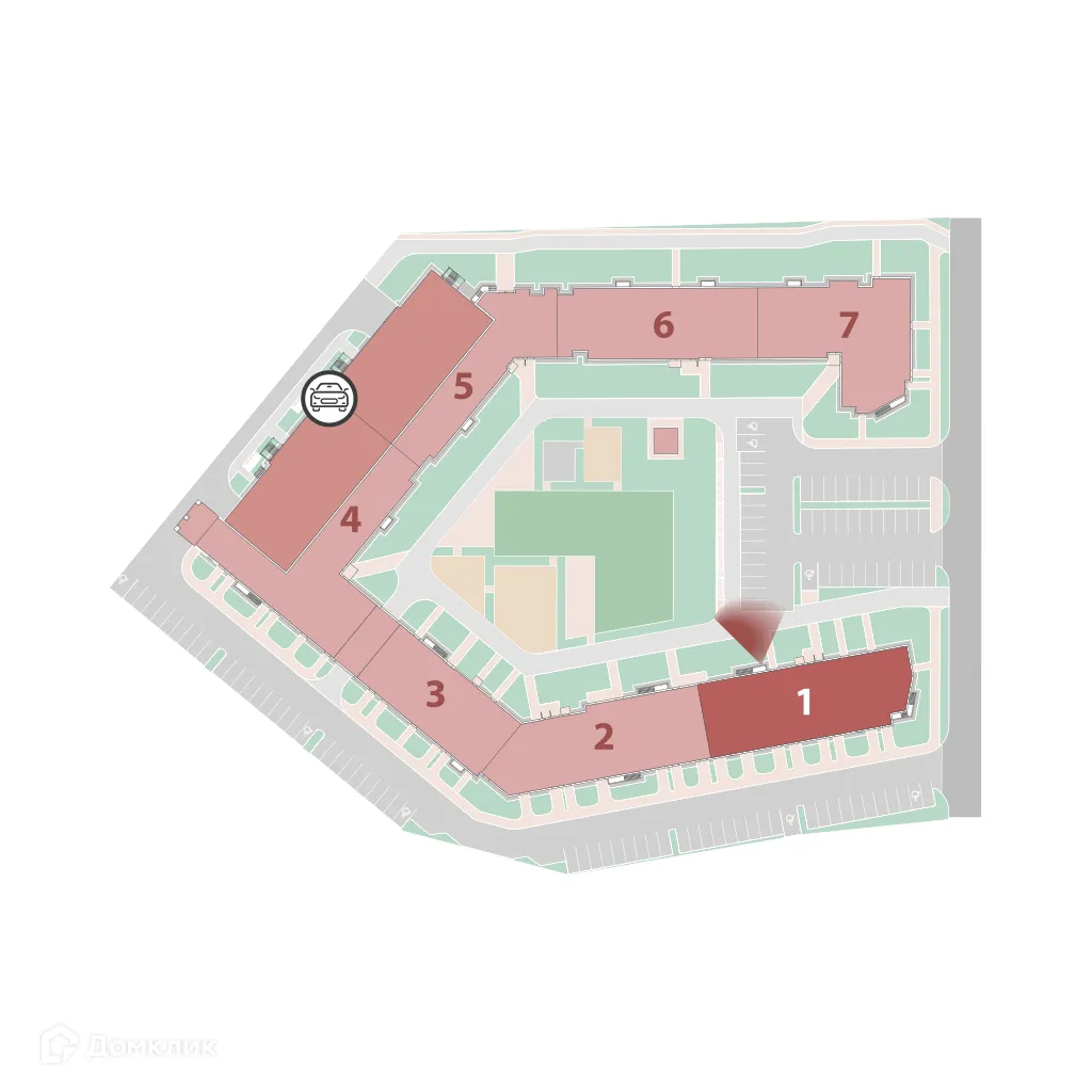 Планировка 1-комнатной квартиры 31.9 м² в ЖК "Полис ЛАВрики", г. Мурино — фото 3