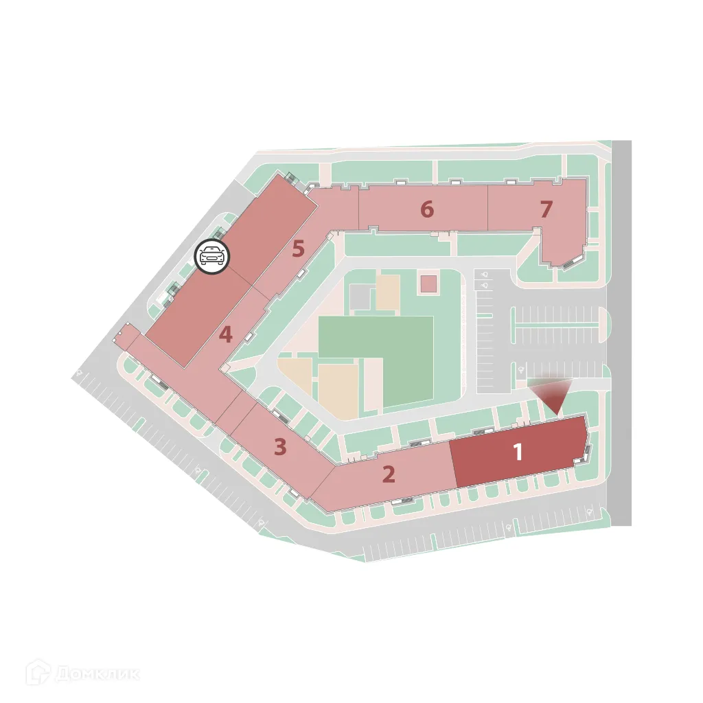 Планировка 1-комнатной квартиры 30.6 м² в ЖК "Полис ЛАВрики", г. Мурино — фото 3