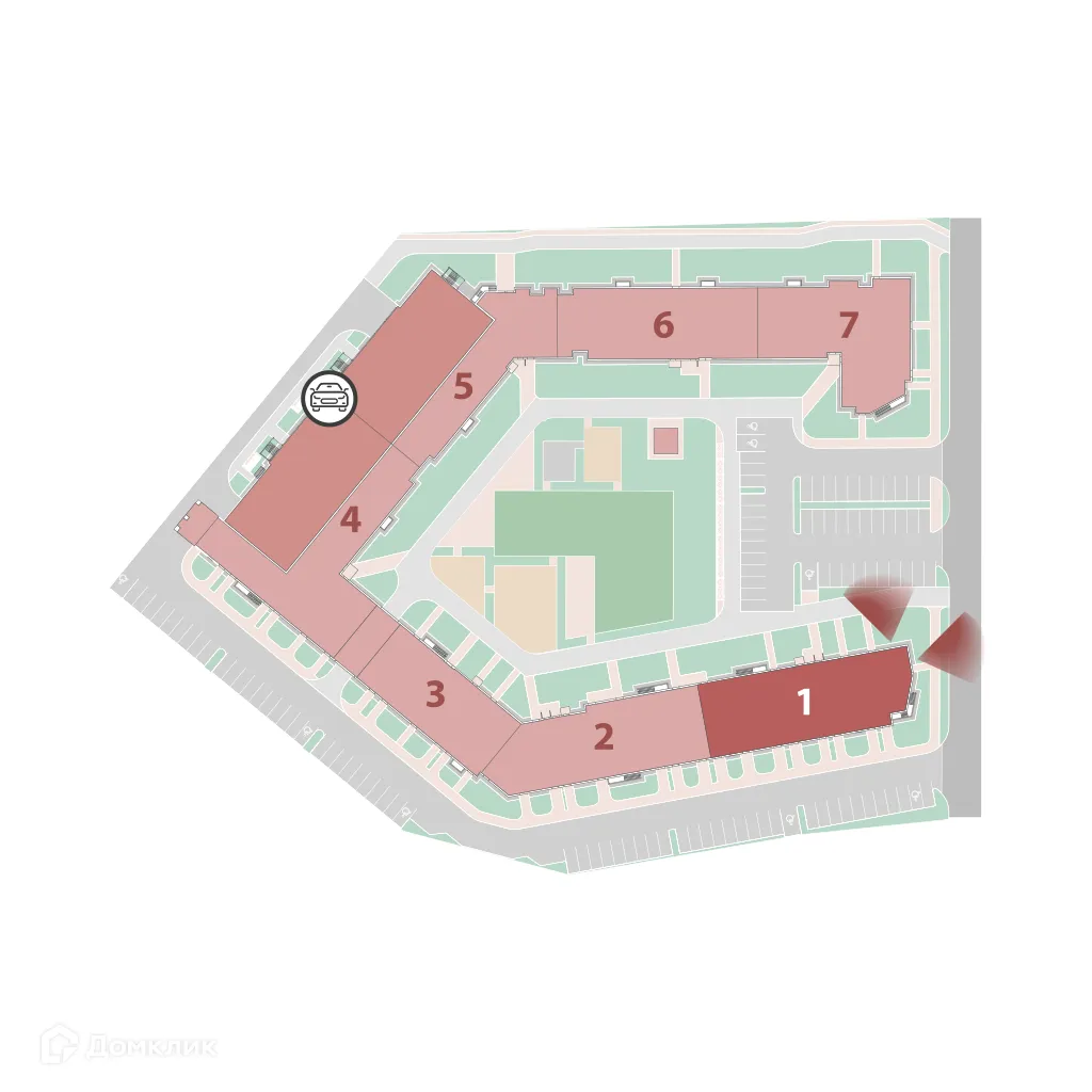 Планировка 1-комнатной квартиры 30.8 м² в ЖК "Полис ЛАВрики", г. Мурино — фото 3