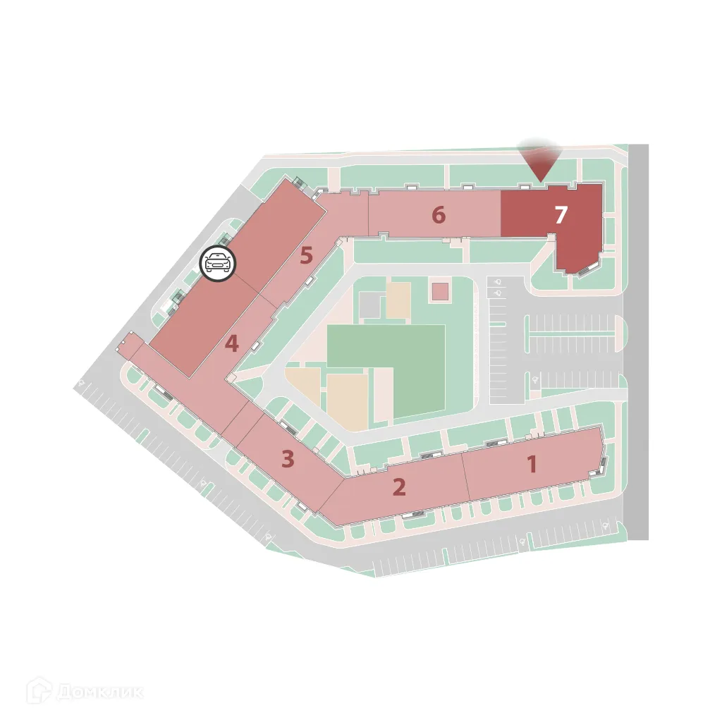 Планировка 1-комнатной квартиры 36.6 м² в ЖК "Полис ЛАВрики", г. Мурино — фото 3