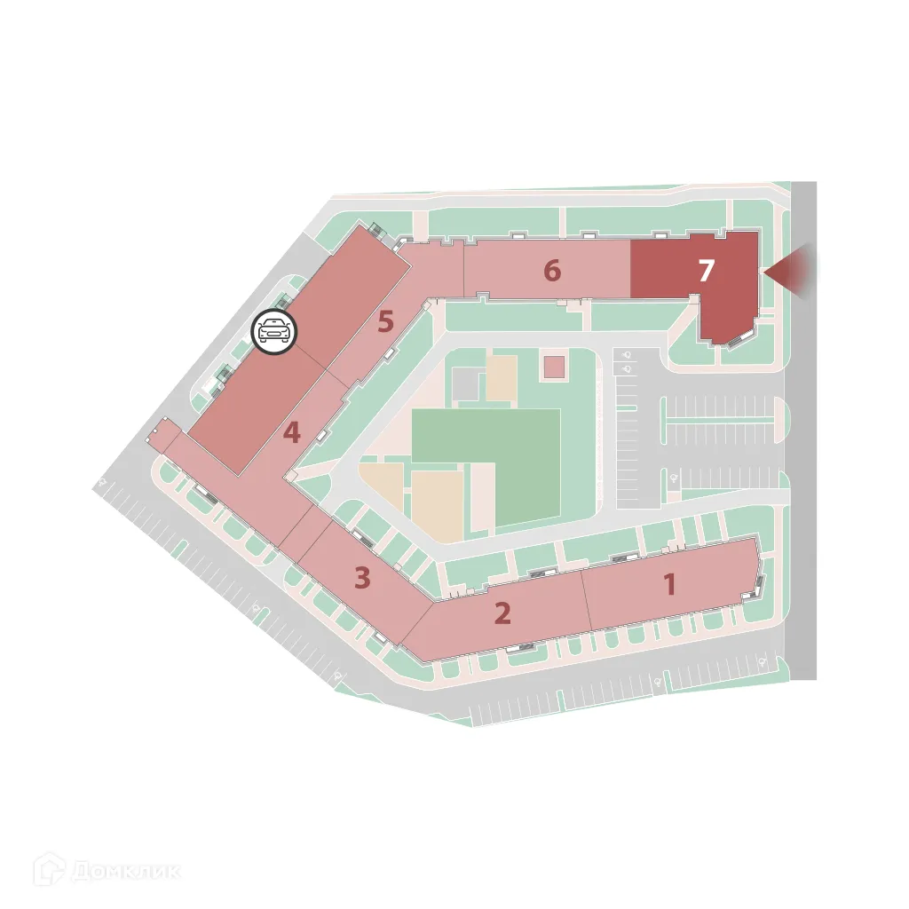 Планировка студии квартиры 23.3 м² в ЖК "Полис ЛАВрики", г. Мурино — фото 3