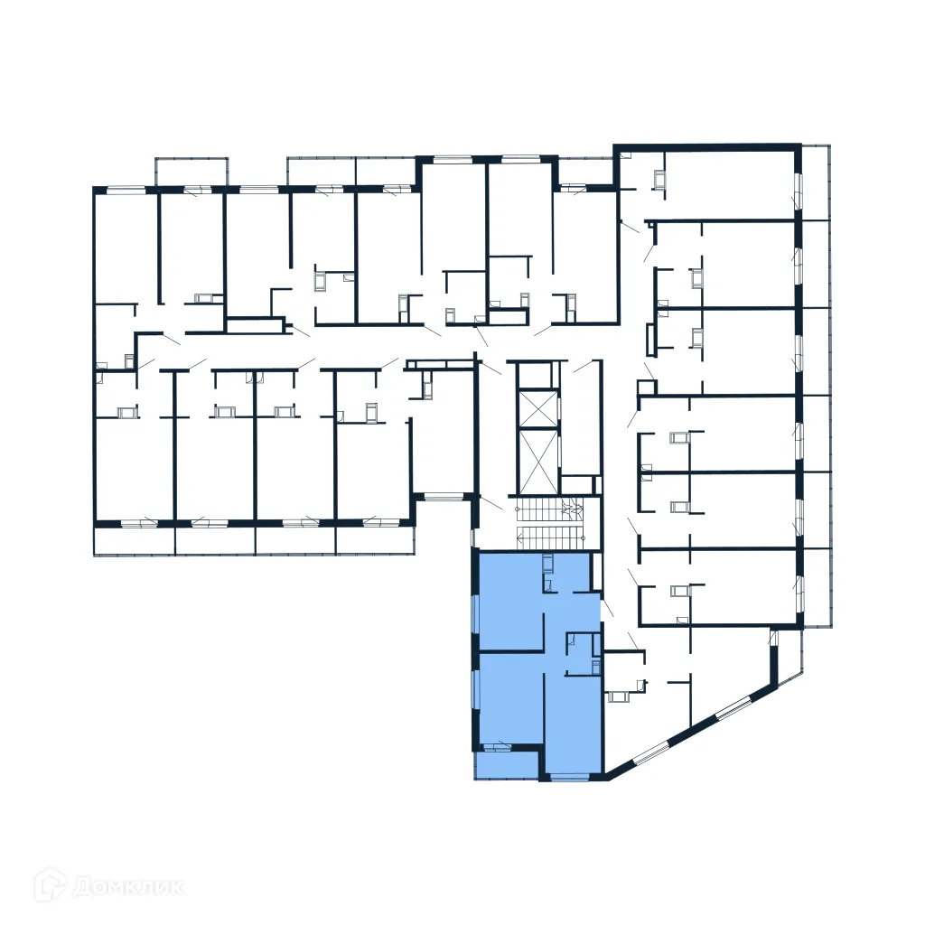 Планировка 2-комнатной квартиры 46.8 м² в ЖК "Полис ЛАВрики", г. Мурино — фото 2