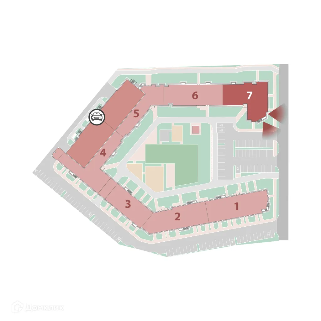 Планировка 1-комнатной квартиры 31.3 м² в ЖК "Полис ЛАВрики", г. Мурино — фото 3