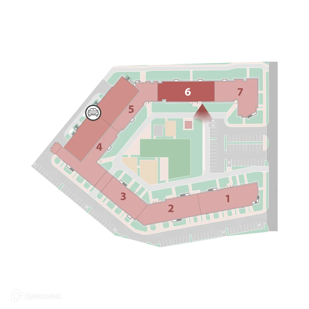 Планировка студии квартиры 24.1 м² в ЖК "Полис ЛАВрики", г. Мурино — фото 3