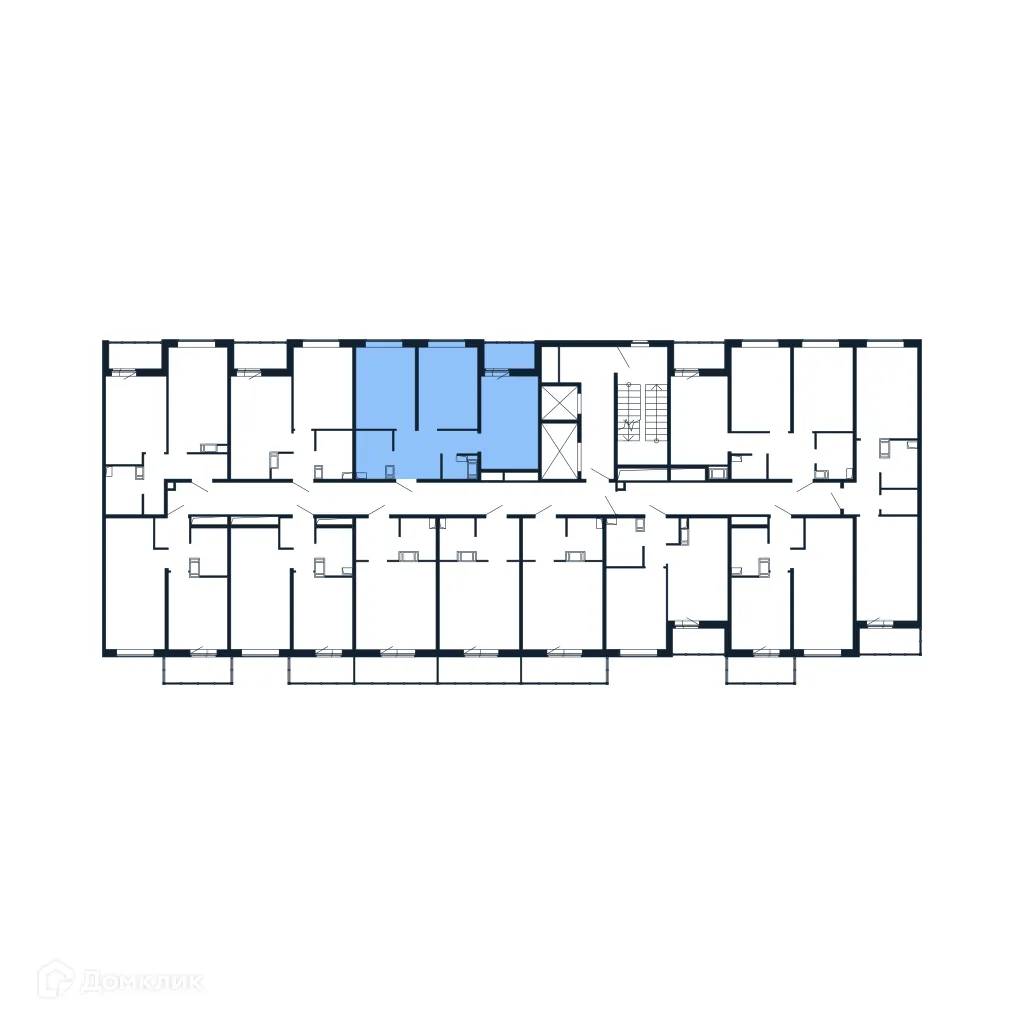 Планировка 2-комнатной квартиры 46.2 м² в ЖК "Полис ЛАВрики", г. Мурино — фото 2