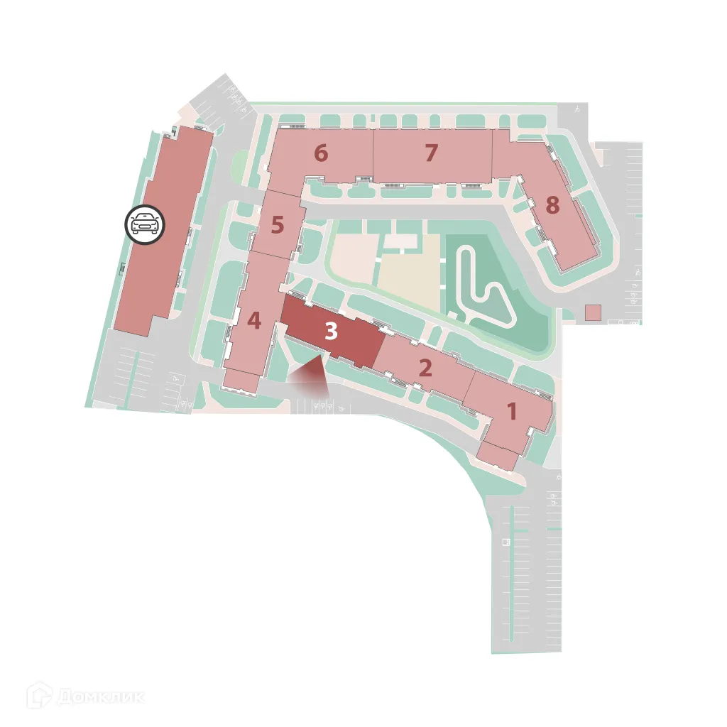 Планировка 1-комнатной квартиры 35.79 м² в ЖК "Полис ЛАВрики", г. Мурино — фото 3
