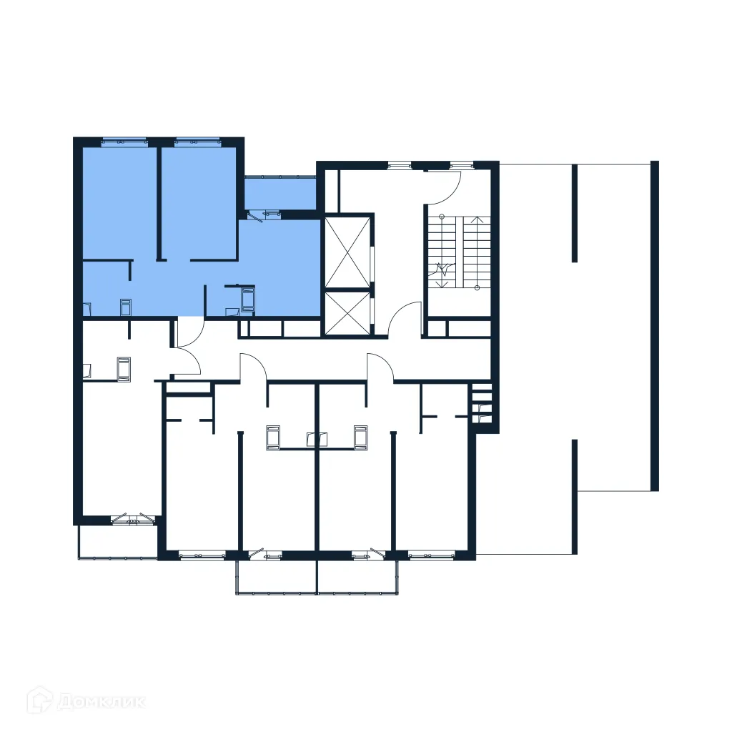 Планировка 2-комнатной квартиры 48.24 м² в ЖК "Полис ЛАВрики", г. Мурино — фото 2